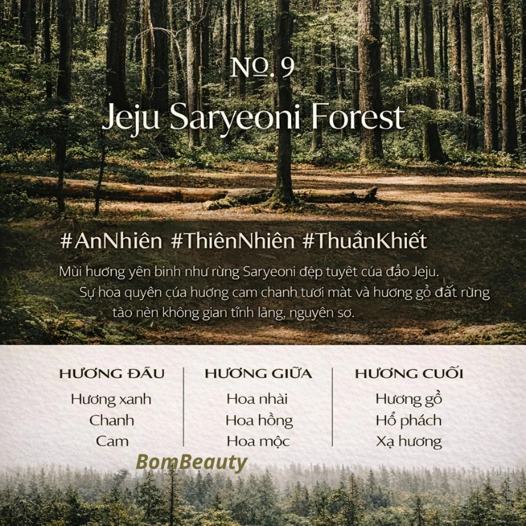 SET 2 CHAI Tinh dầu thơm phòng Hetras mùi Jeju Saryeoni Forest (rừng Jeju) 500ML +500ML