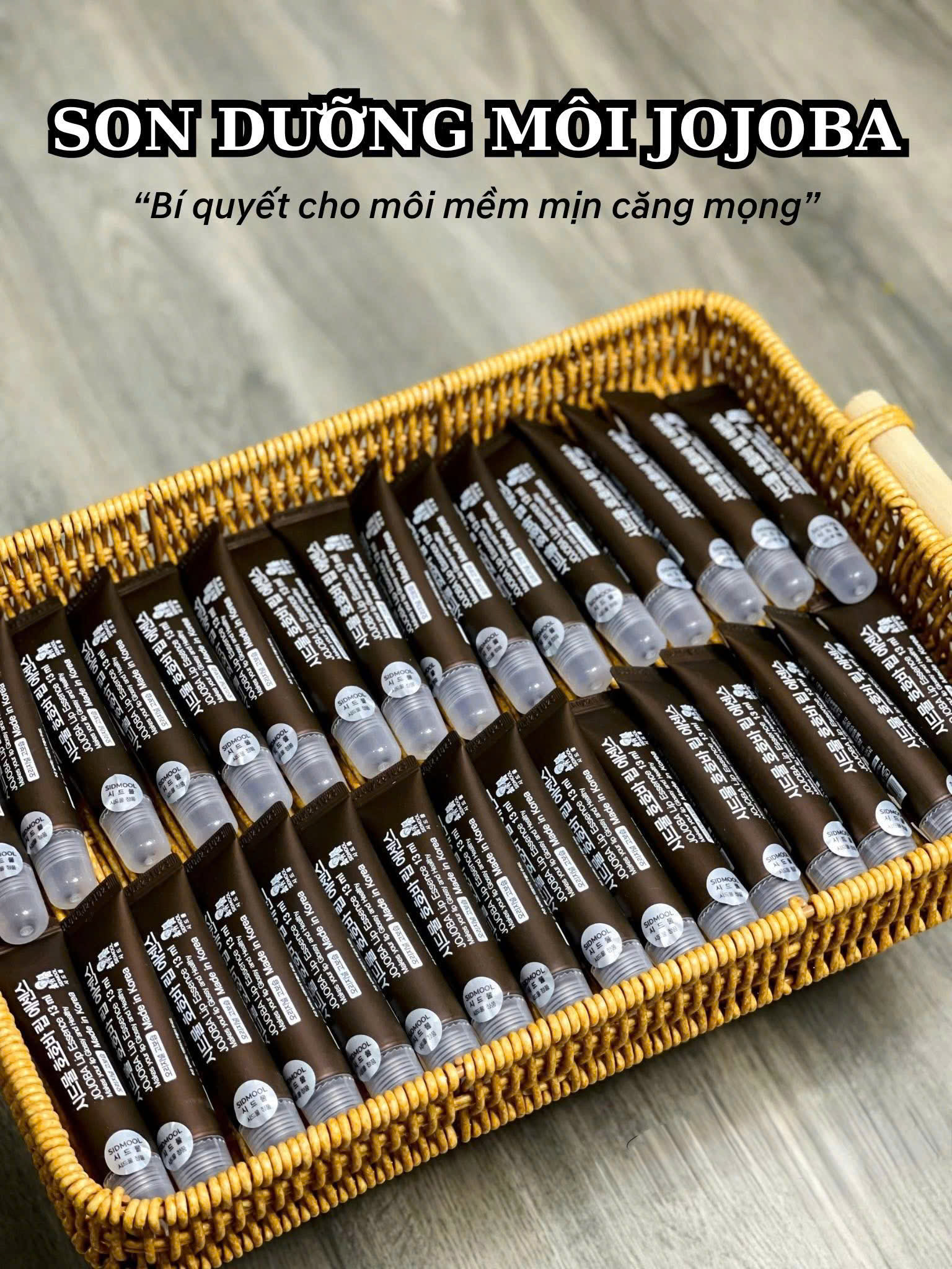 Son dưỡng môi Jojoba Sidmool Hàn Quốc – Giảm thâm, dưỡng ẩm, phục hồi môi nứt nẻ 13ml