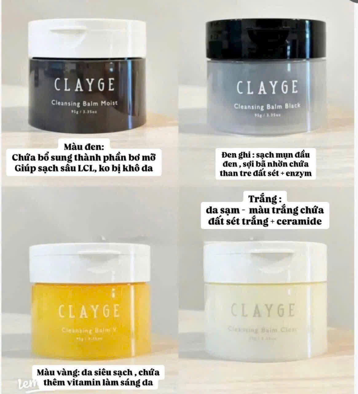 Sáp tẩy trang Clayge Cleansing Blam Black 95g
