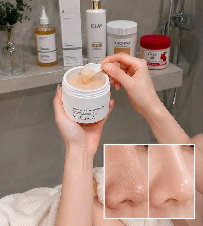 Sáp tẩy trang Shegaia Milksome Cica Cleansing Milk Balm