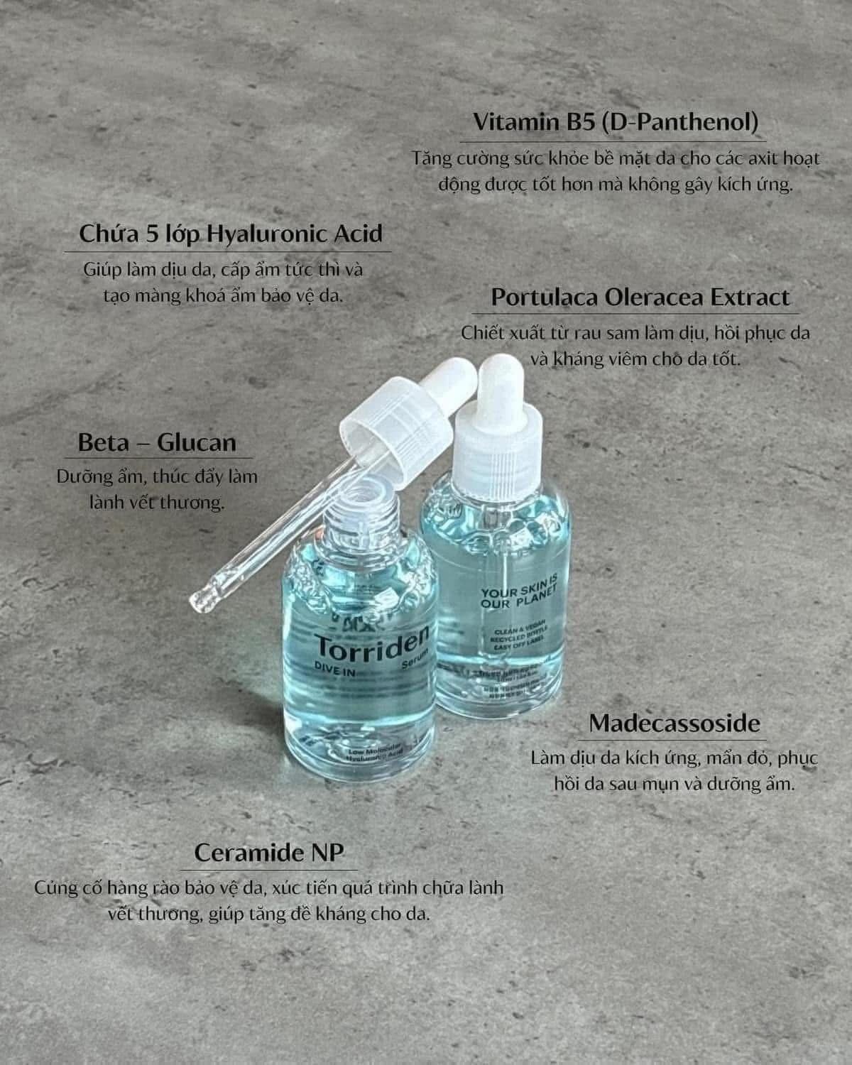 Serum Torriden Dive-In Hyaluronic Acid dưỡng ẩm , làm sáng da 50ml
