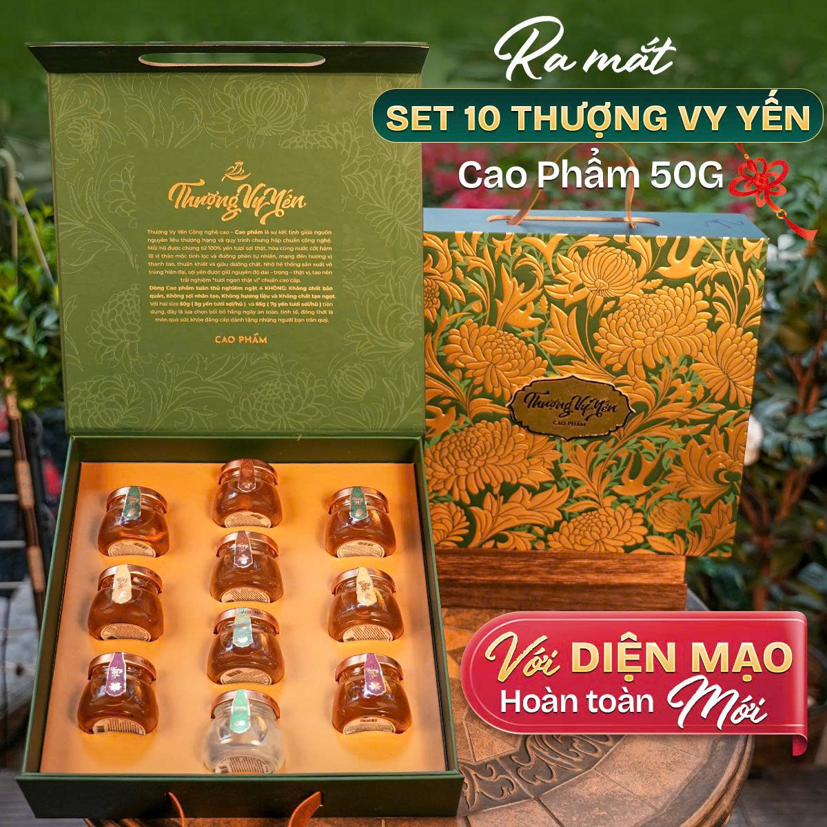 Set 10 Thượng Vy Yến cao phẩm 50g truyền thống 7 (đường ăn kiêng)