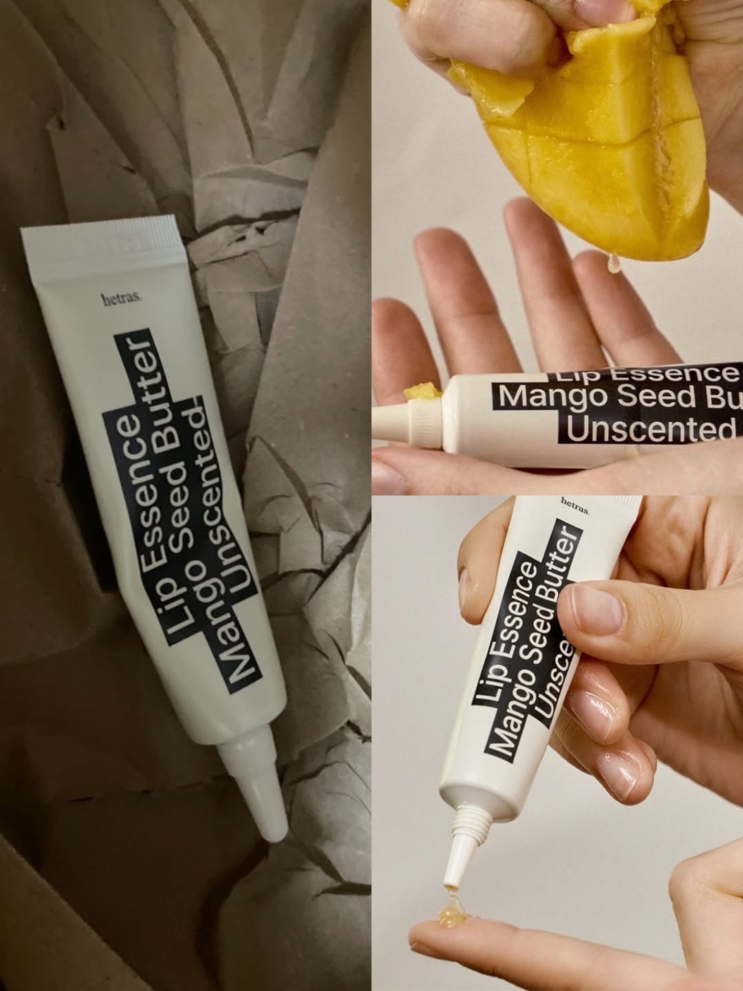 Set 2 son dưỡng môi Hetras Mango Seed Butter Lip Essence (13g x 2EA) – Mềm Môi, Giảm Khô & Căng Bóng