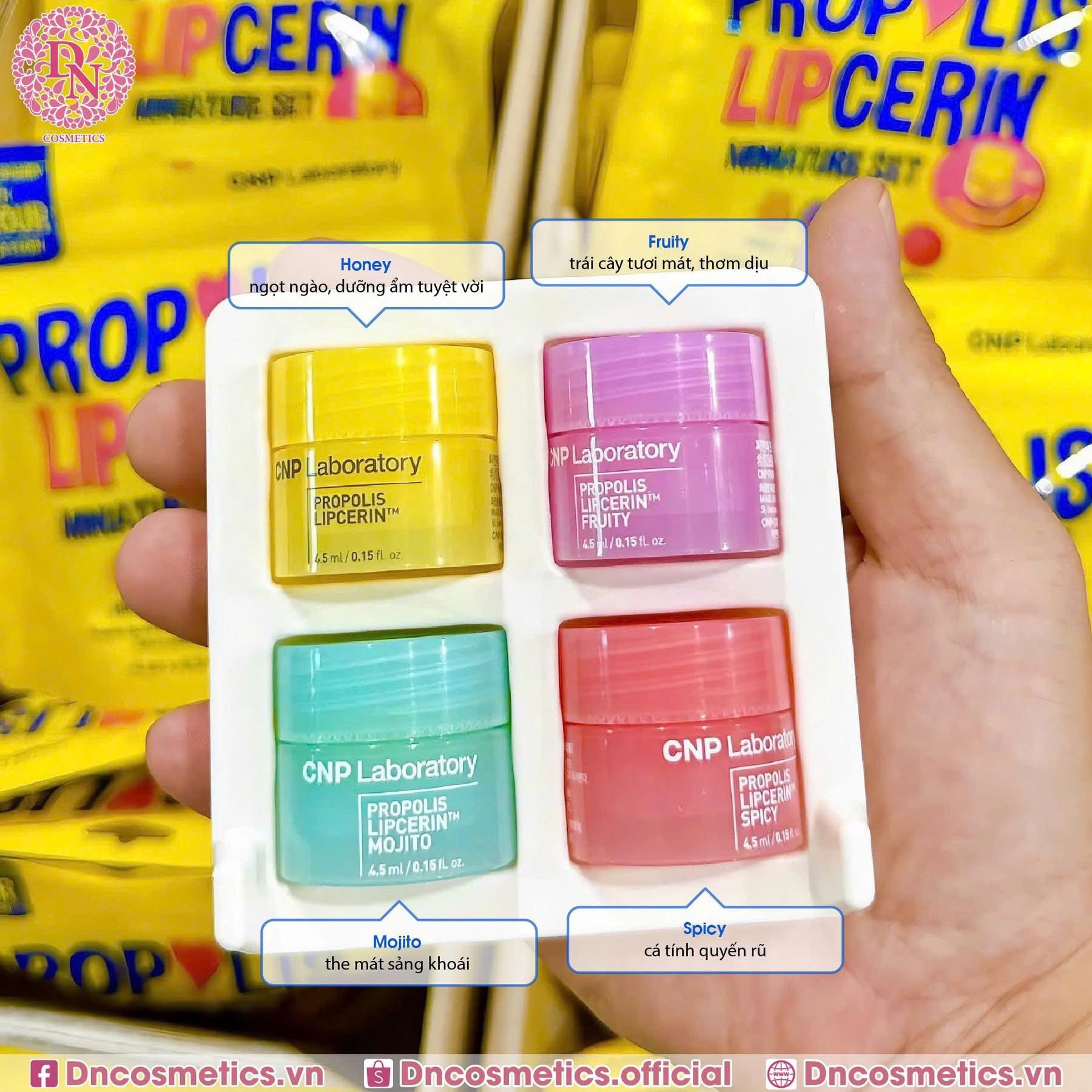 Set Son Dưỡng CNP Propolis Lipcerin Miniature - 4 hũ