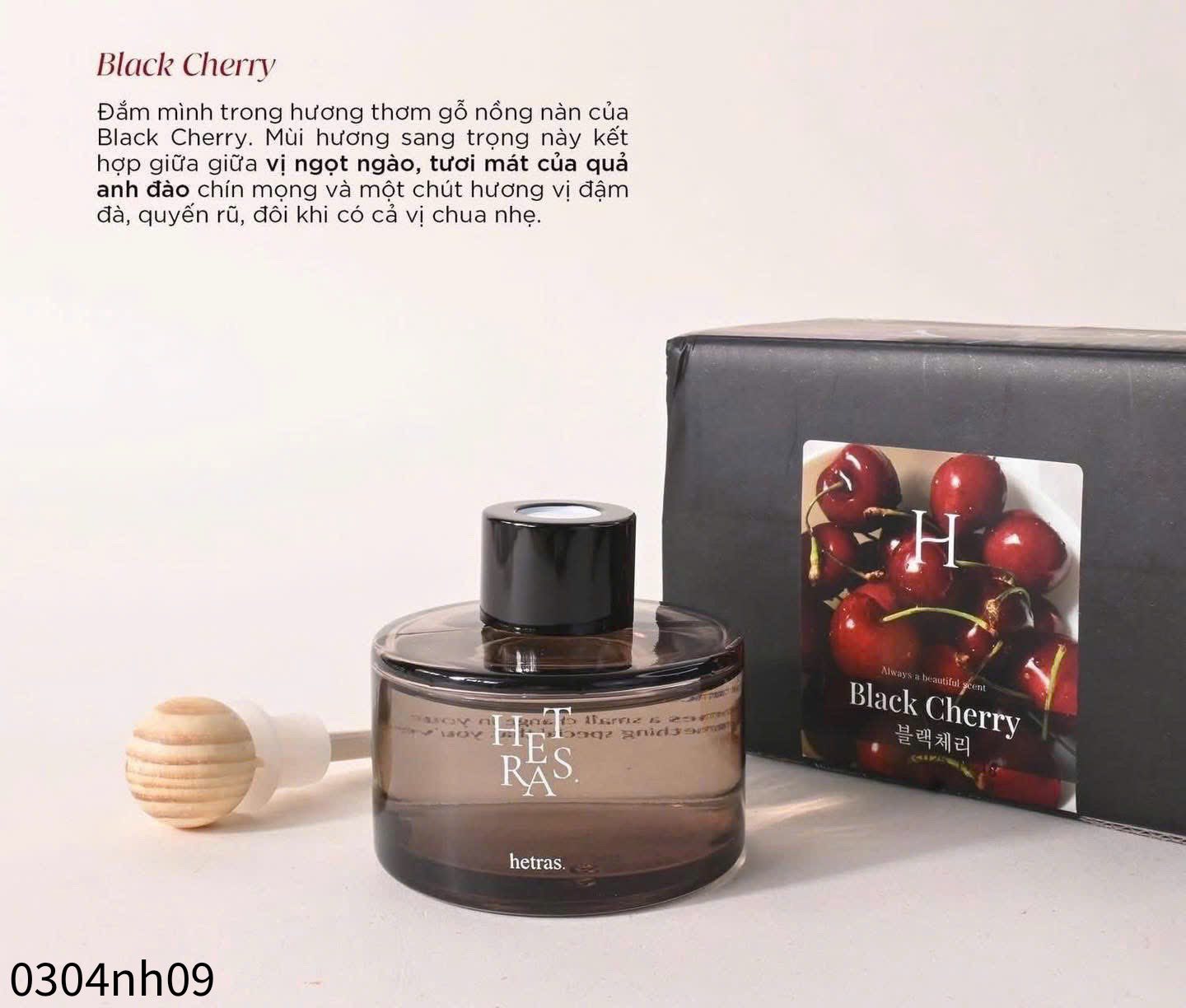 Set Tinh Dầu Nước Hoa Ô Tô Hetras No 01 Black Cherry 77ml x 2 Chai
