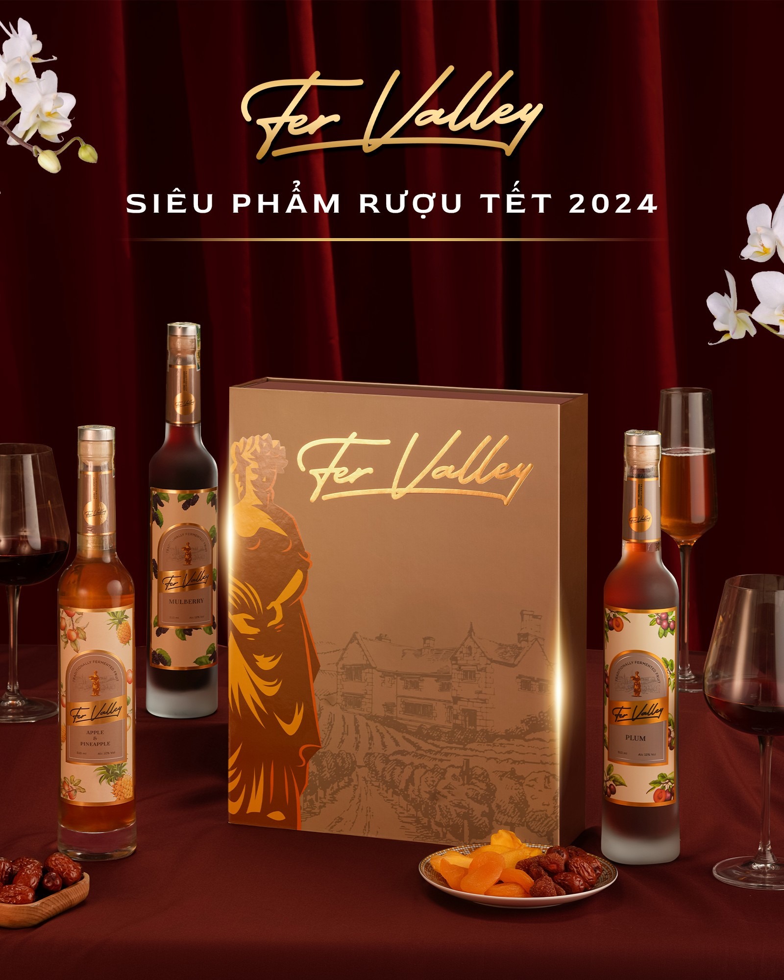 Set quà Rượu FerValley Cao Cấp _Rượu Trái Cây Cao Cấp, Quà Tặng Đẳng Cấp