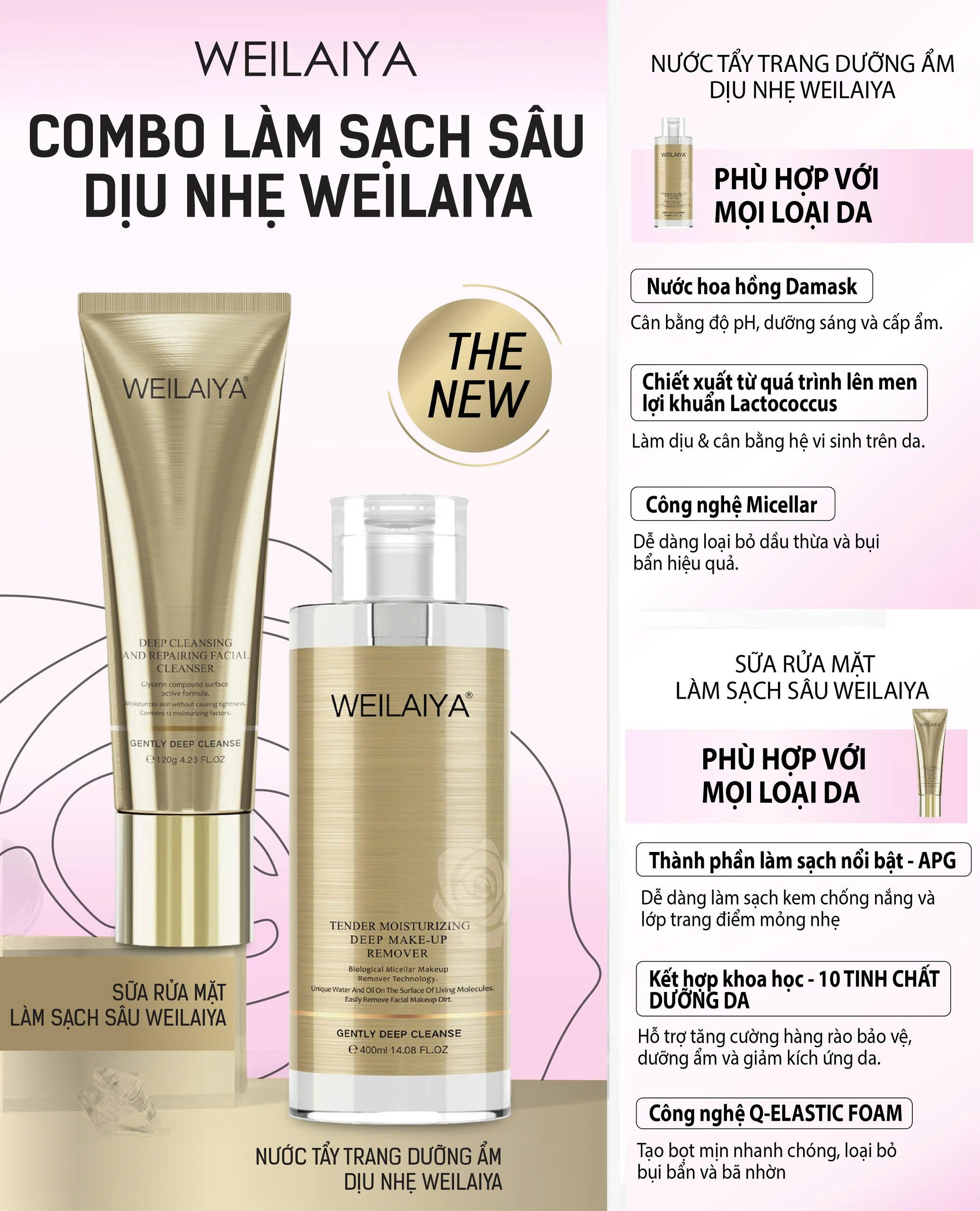 Set quà Weilaiya Chăm sóc da Skincare – Vẻ đẹp dẫn lối, quà tặng ý nghĩa cho phái đẹp