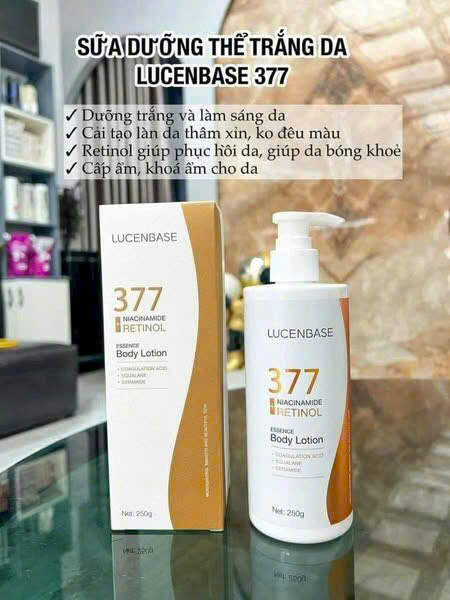 Sữa Dưỡng Thể Lucenbase 377 Niacinamide Retinol Essence Body Lotion