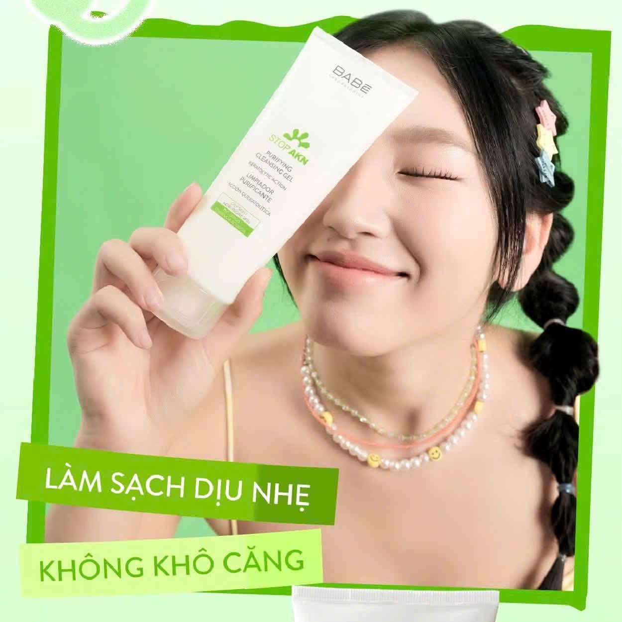 Sữa Rửa Mặt BABÉ Stop AKN Purifying Cleansing Gel 200ml