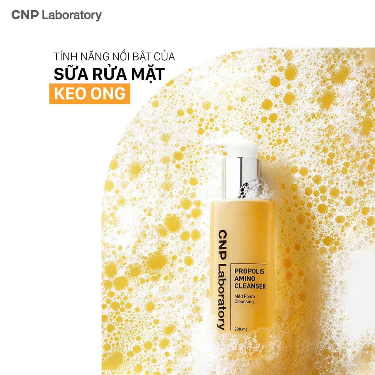 Sữa Rửa Mặt Keo Ong CNP Propolis Amino Cleanser 200ml