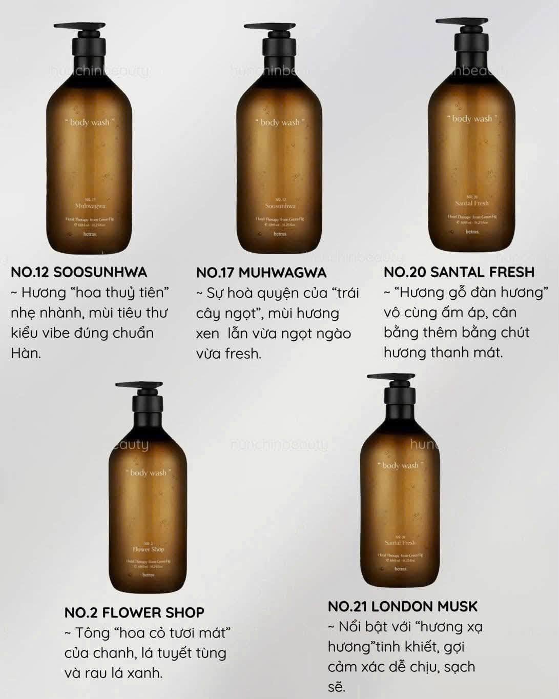 Sữa Tắm Hetras Hotel Therapy Body Wash No17 Muhwagwa 1013ml