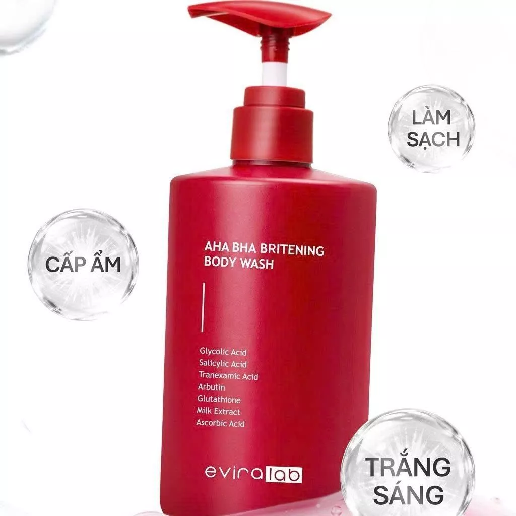 Sữa Tắm Trắng Da Eviralab Whitening Body cải thiện sắc da giúp làn da sạch mịn 300ml