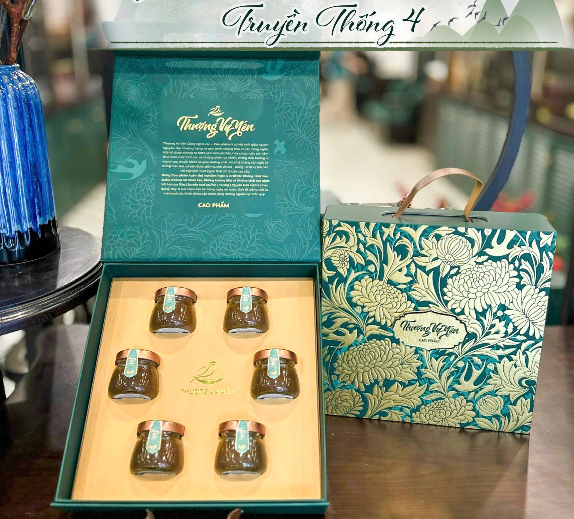 Thượng Vy Yến cao phẩm 50g nguyên vị (Set 6 Hũ) - Tặng kèm túi
