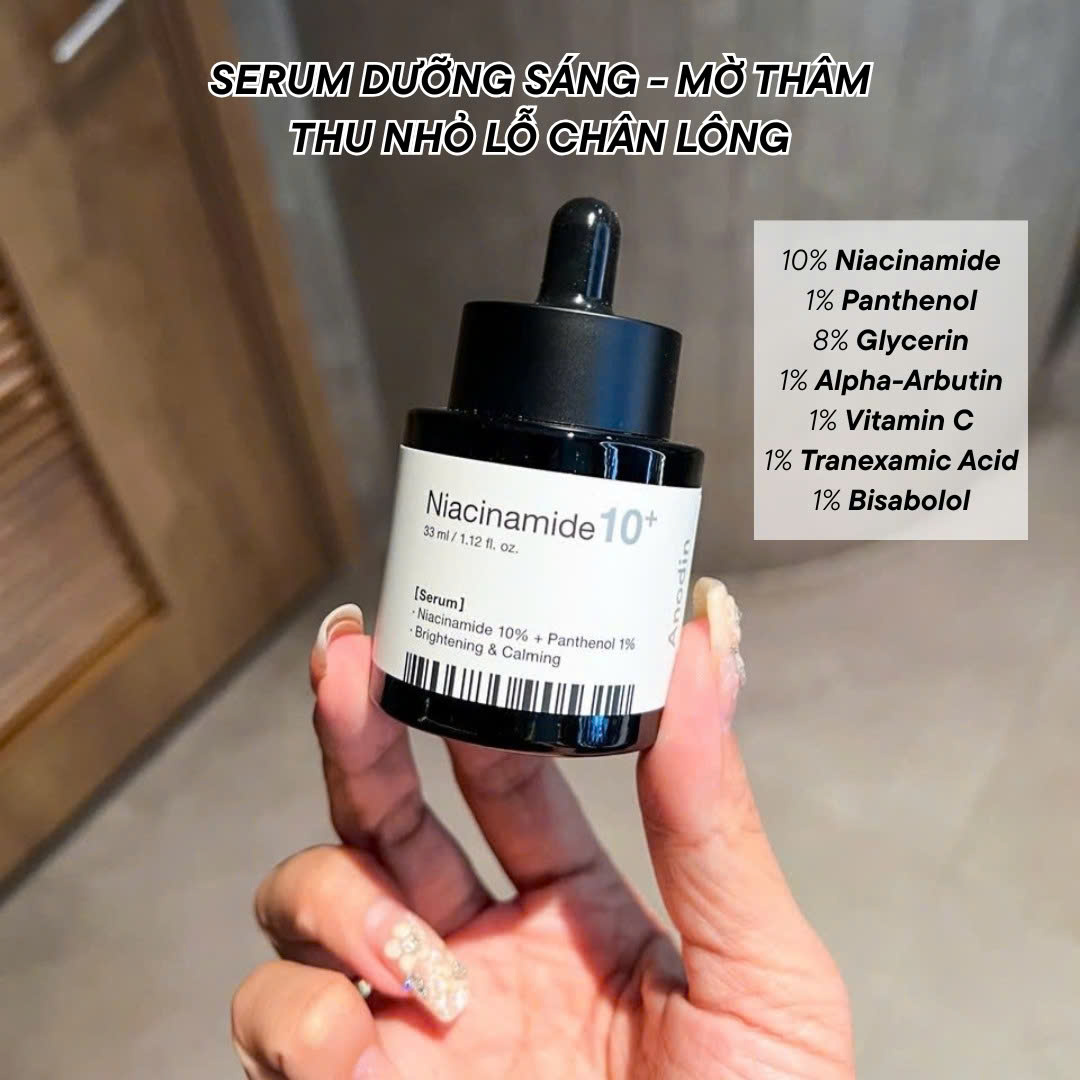 Tinh Chất Làm Trắng Và Thu Nhỏ Lỗ Chân Lông Anodin Niacinamide 10 Plus Serum