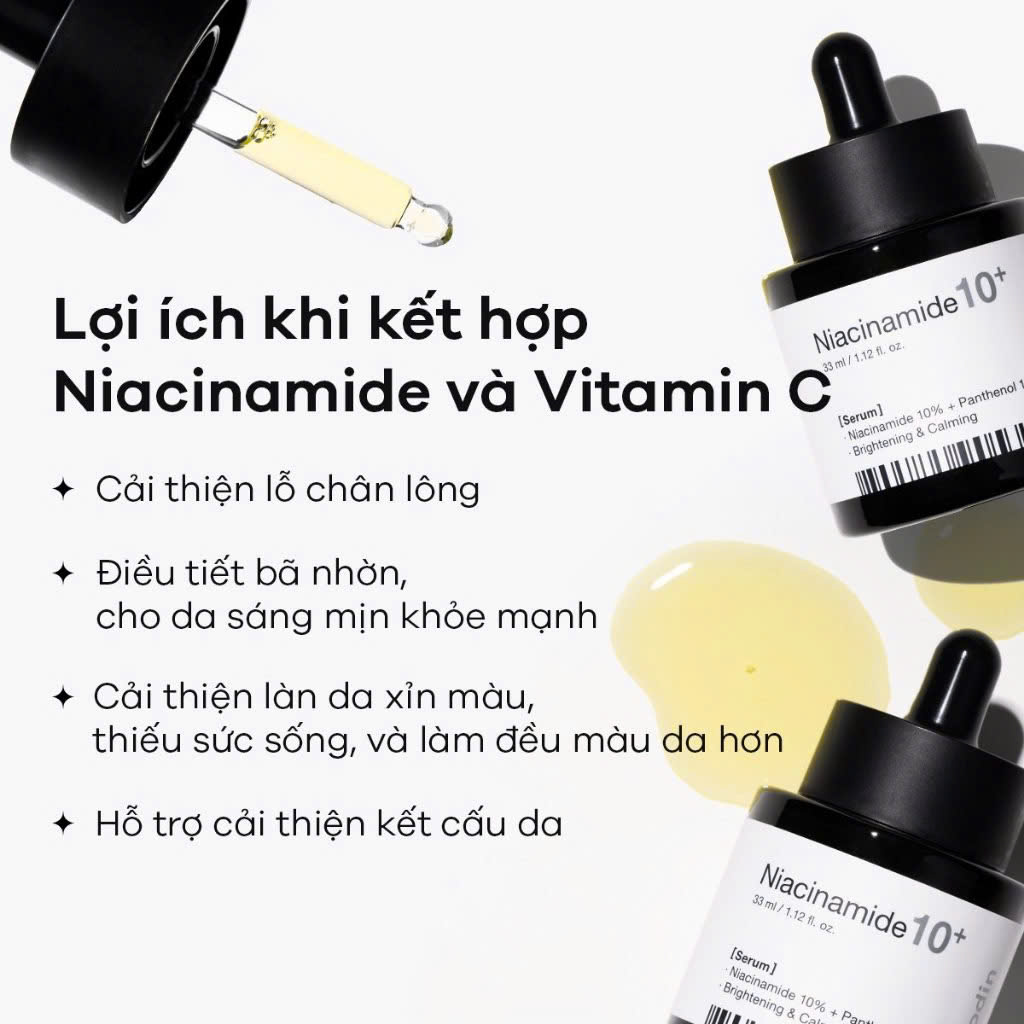 Tinh Chất Làm Trắng Và Thu Nhỏ Lỗ Chân Lông Anodin Niacinamide 10 Plus Serum