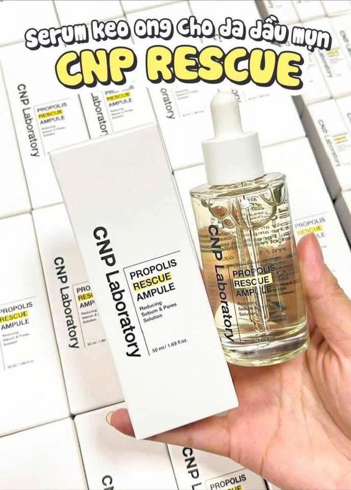Tinh chất keo ong dành cho da dầu mụn CNP PROPOLIS RESCUE AMPULE 50ml