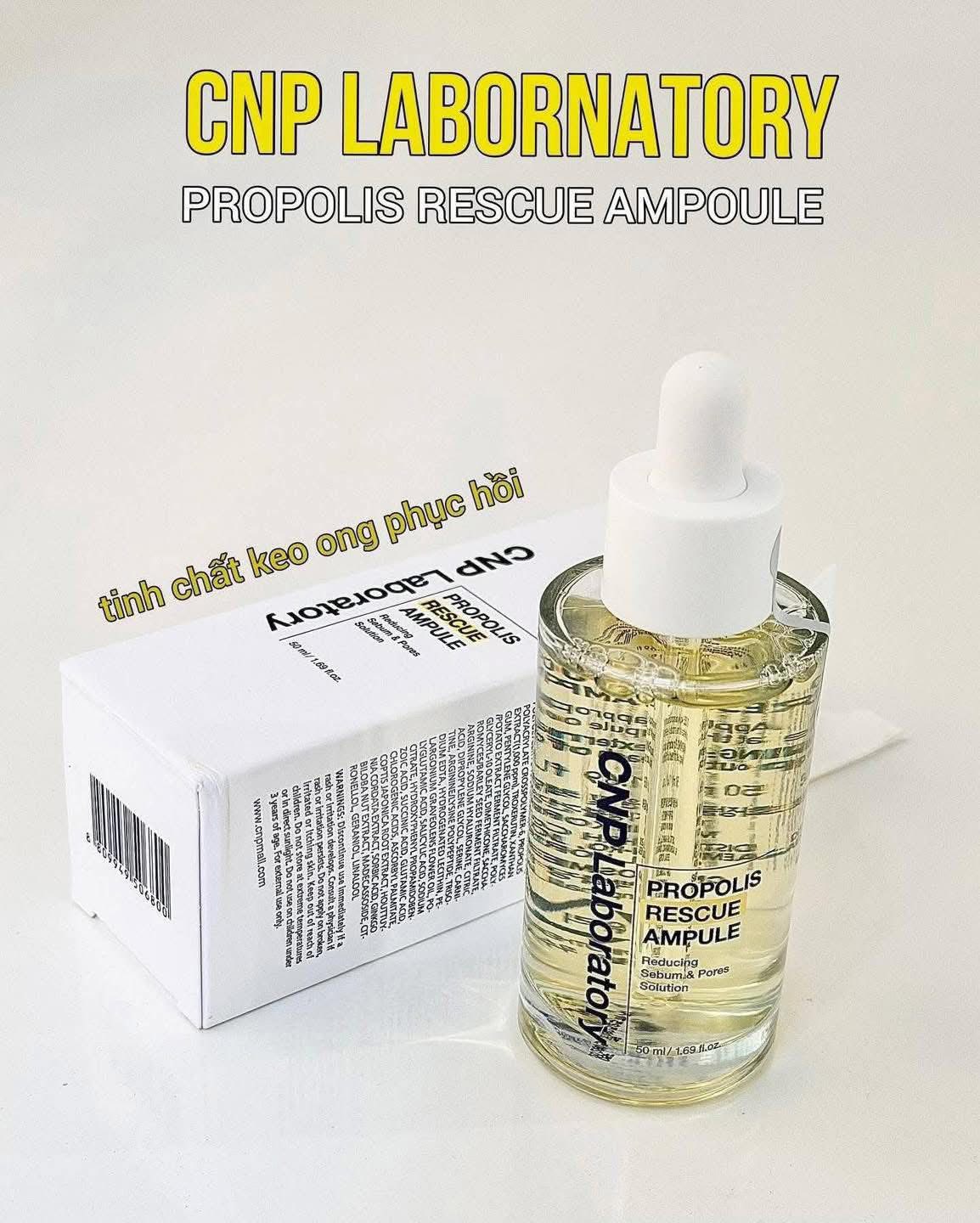 Tinh chất keo ong dành cho da dầu mụn CNP PROPOLIS RESCUE AMPULE 50ml