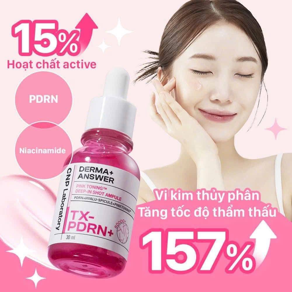 Tinh chất vi kim CNP Derma Answer Pink Toning Deep-in Shot Ampoule 30ml