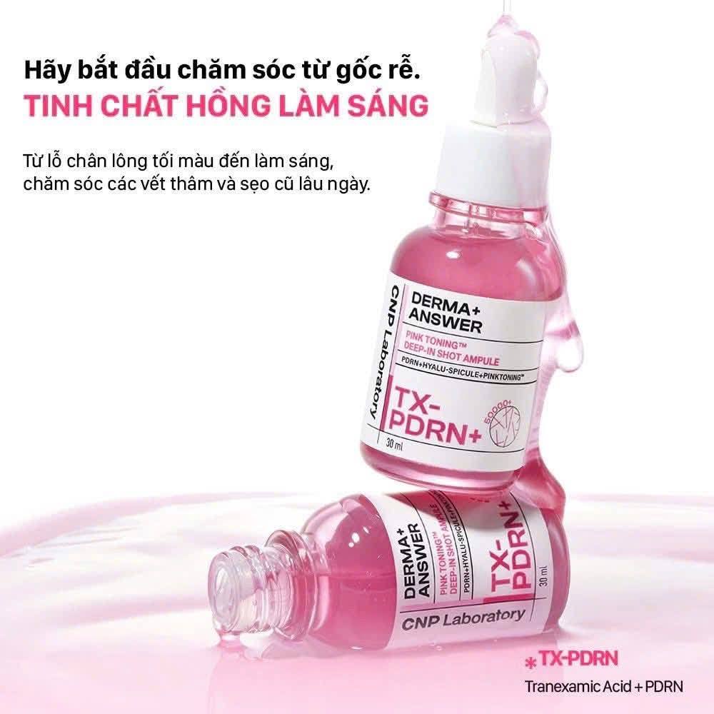 Tinh chất vi kim CNP Derma Answer Pink Toning Deep-in Shot Ampoule 30ml