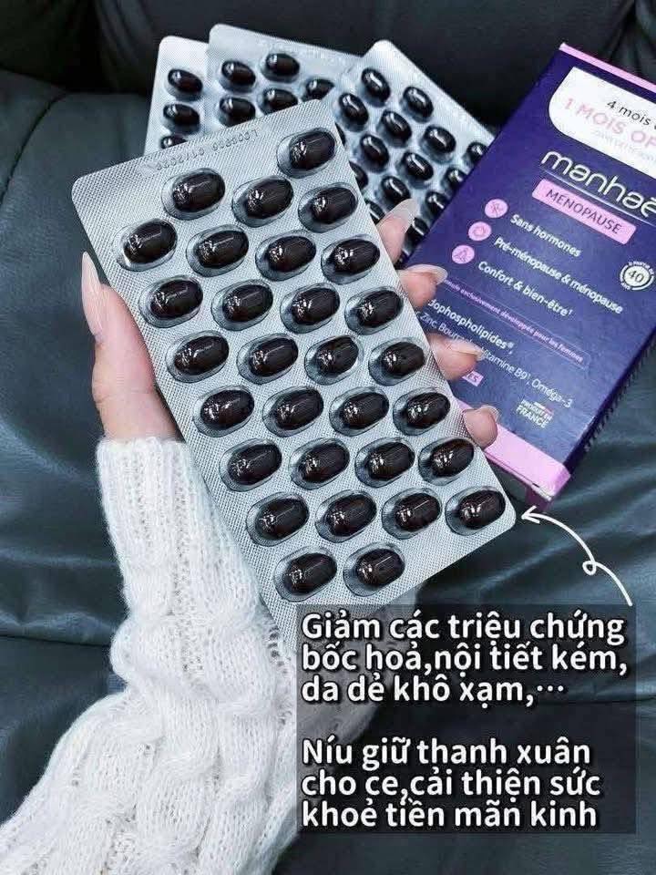 Viên Uống Hỗ Trợ Cân Bằng Nội Tiết Manhae Menopause Nutrisante 90 Viên - Giảm Bốc Hỏa và Ngủ Ngon Hơn
