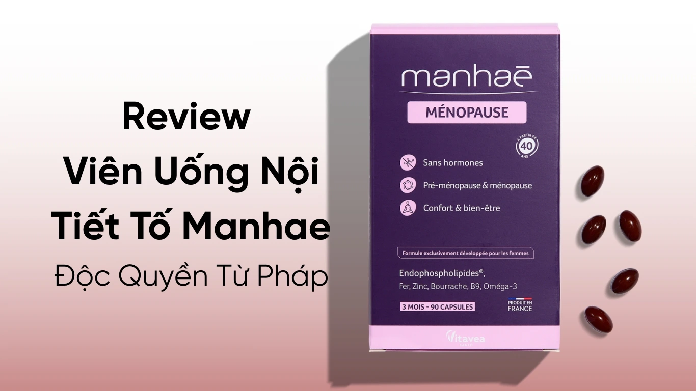Viên Uống Hỗ Trợ Cân Bằng Nội Tiết Manhae Menopause Nutrisante 90 Viên - Giảm Bốc Hỏa và Ngủ Ngon Hơn
