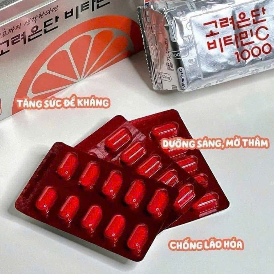 Viên uống Vitamin C Hỗ Trợ Sáng Da Eundan Vitamin C 1000mg Hàn Quốc
