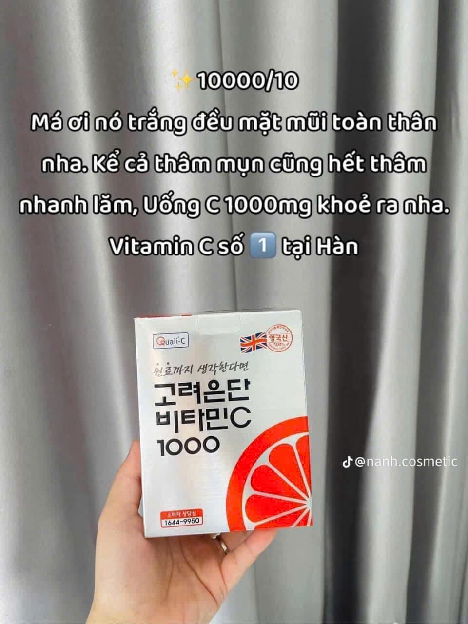 Viên uống Vitamin C Hỗ Trợ Sáng Da Eundan Vitamin C 1000mg Hàn Quốc
