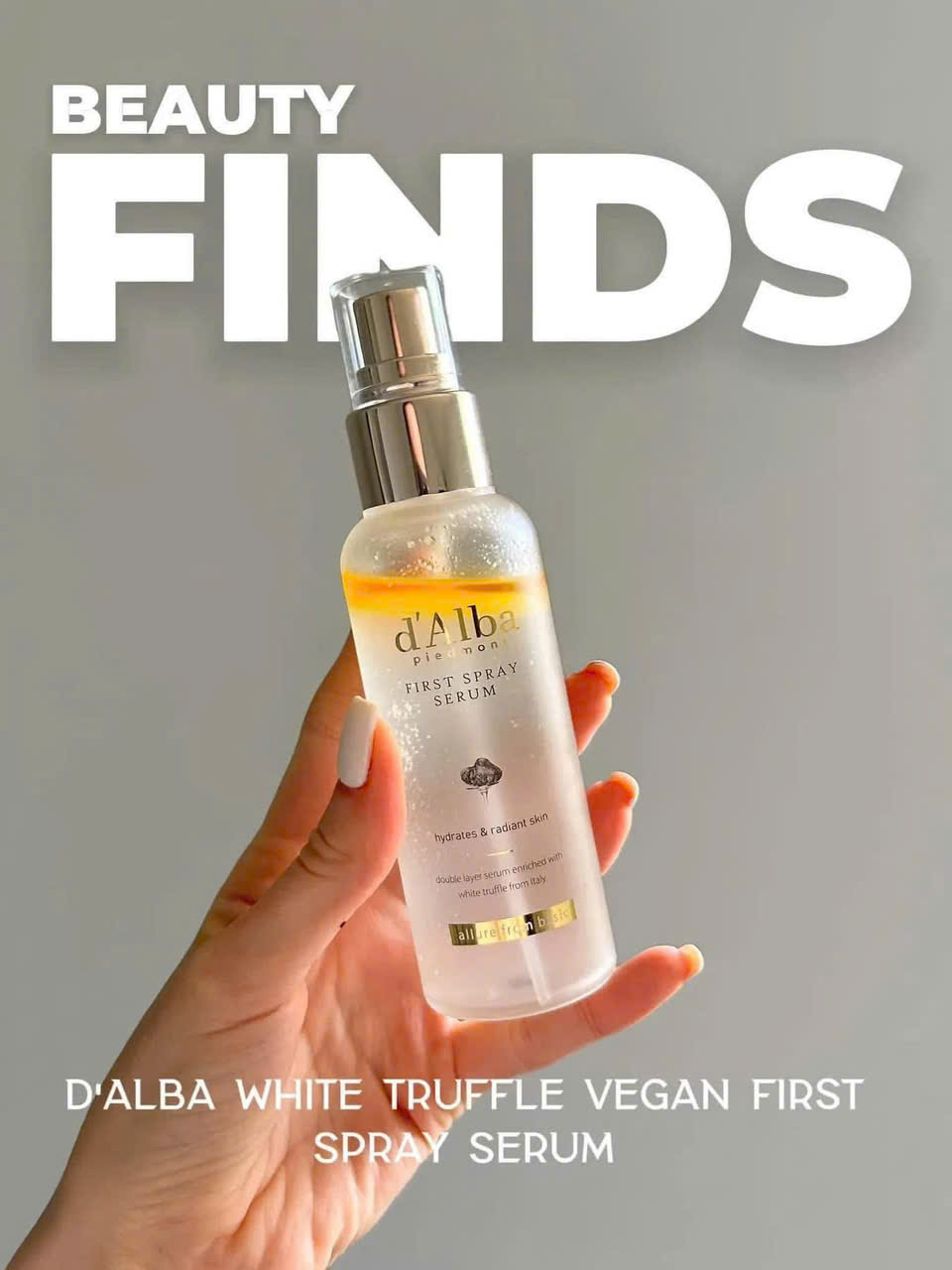 Xịt Khoáng D'Alba First Spray Serum Hydrates & Radiant Skin 100ml (màu vàng)