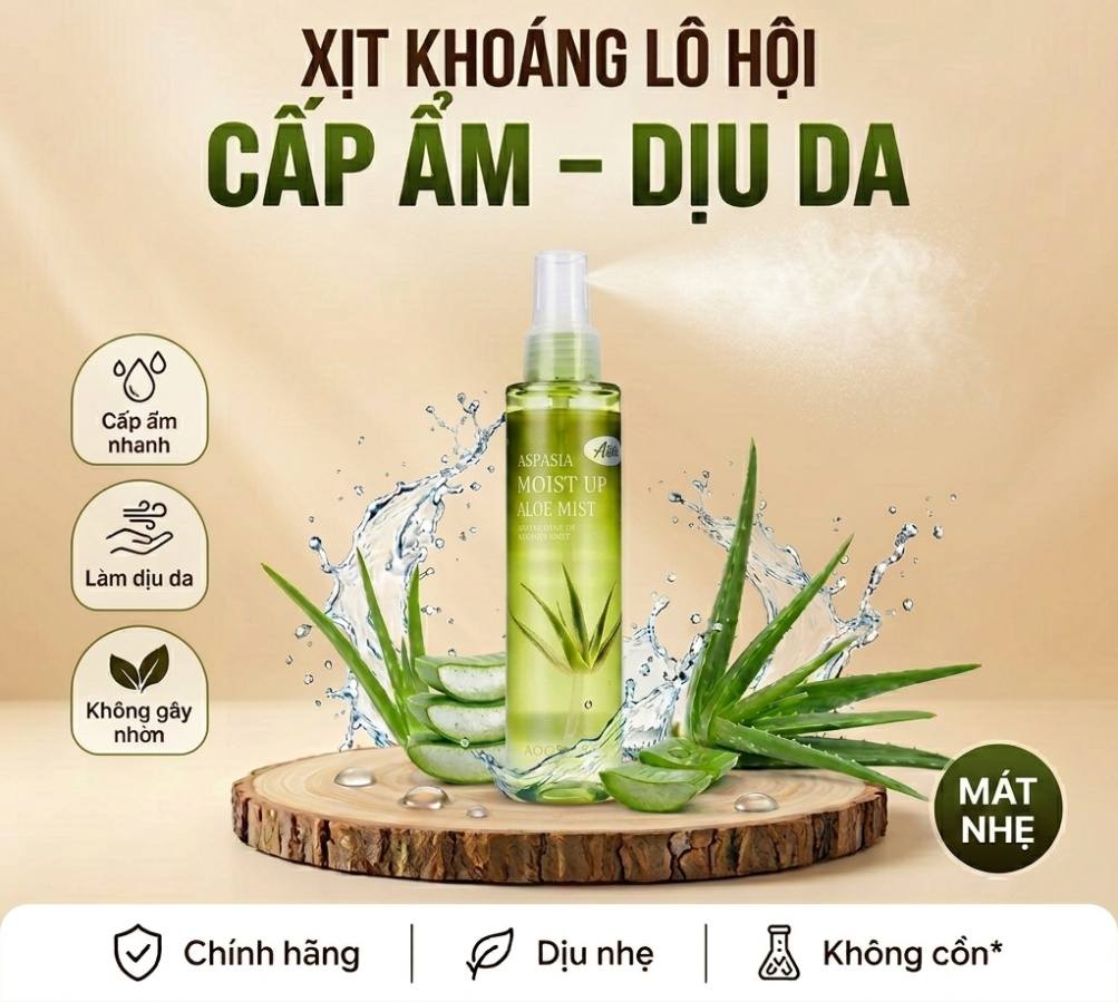 Xịt khoáng Aspasia Moist Up Face Mist 150ml