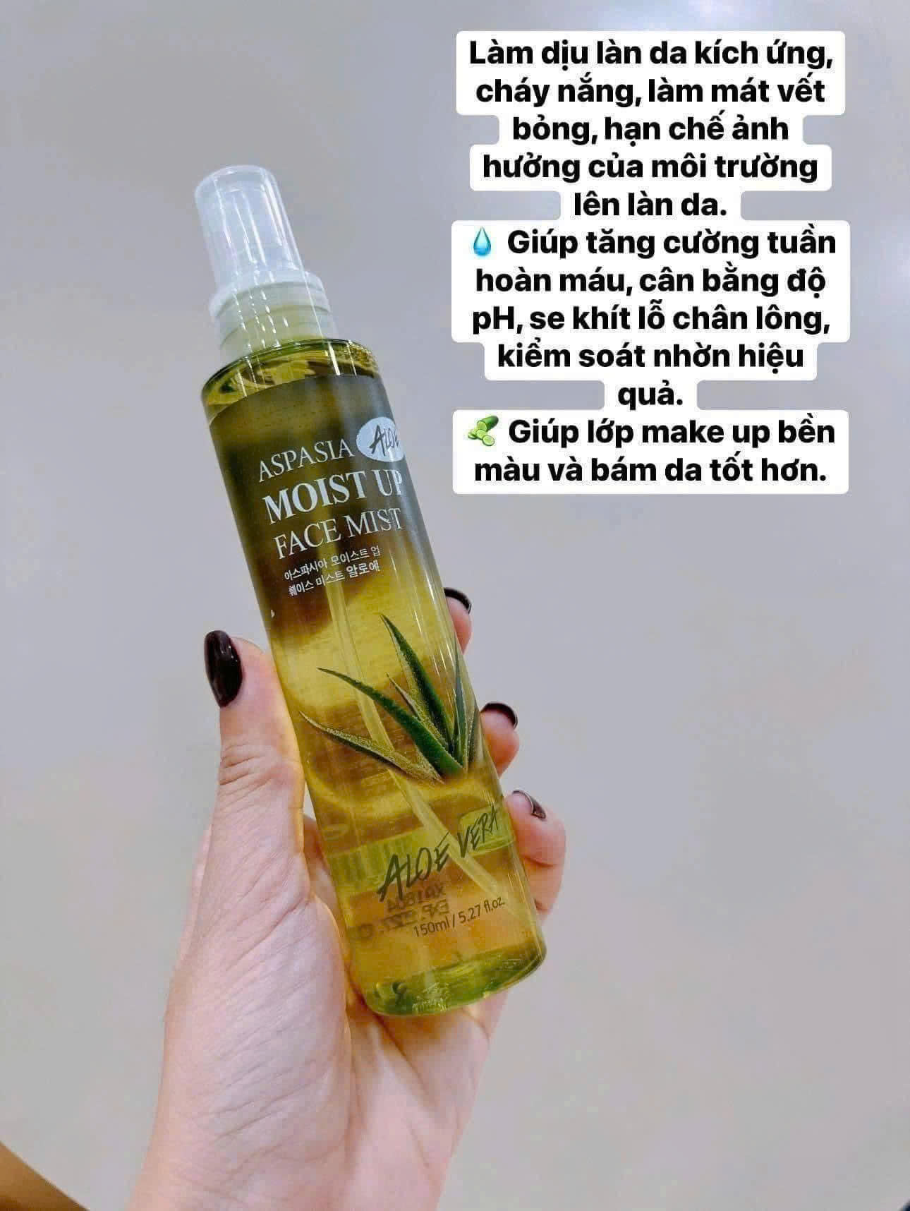Xịt khoáng Aspasia Moist Up Face Mist 150ml
