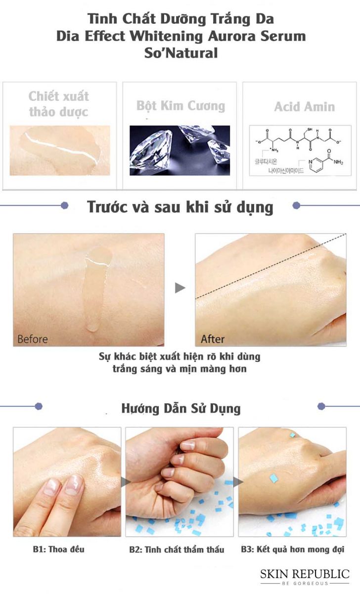 tinh chất kích trắng dia effect whitening aurora