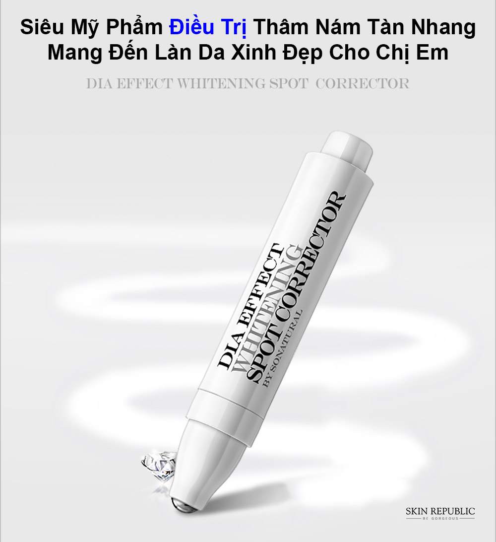 review thanh lăn trị nám dia effect whitening spot corrector