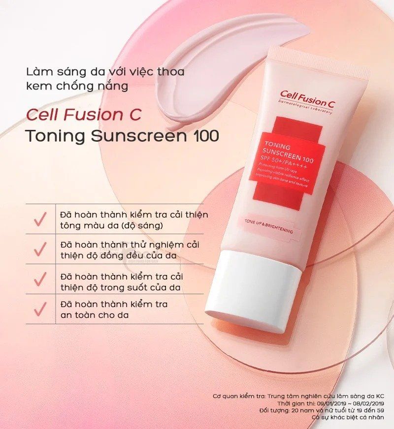 Kem chống nắng làm sáng da Cell Fusion C Toning Sunscreen SPF50